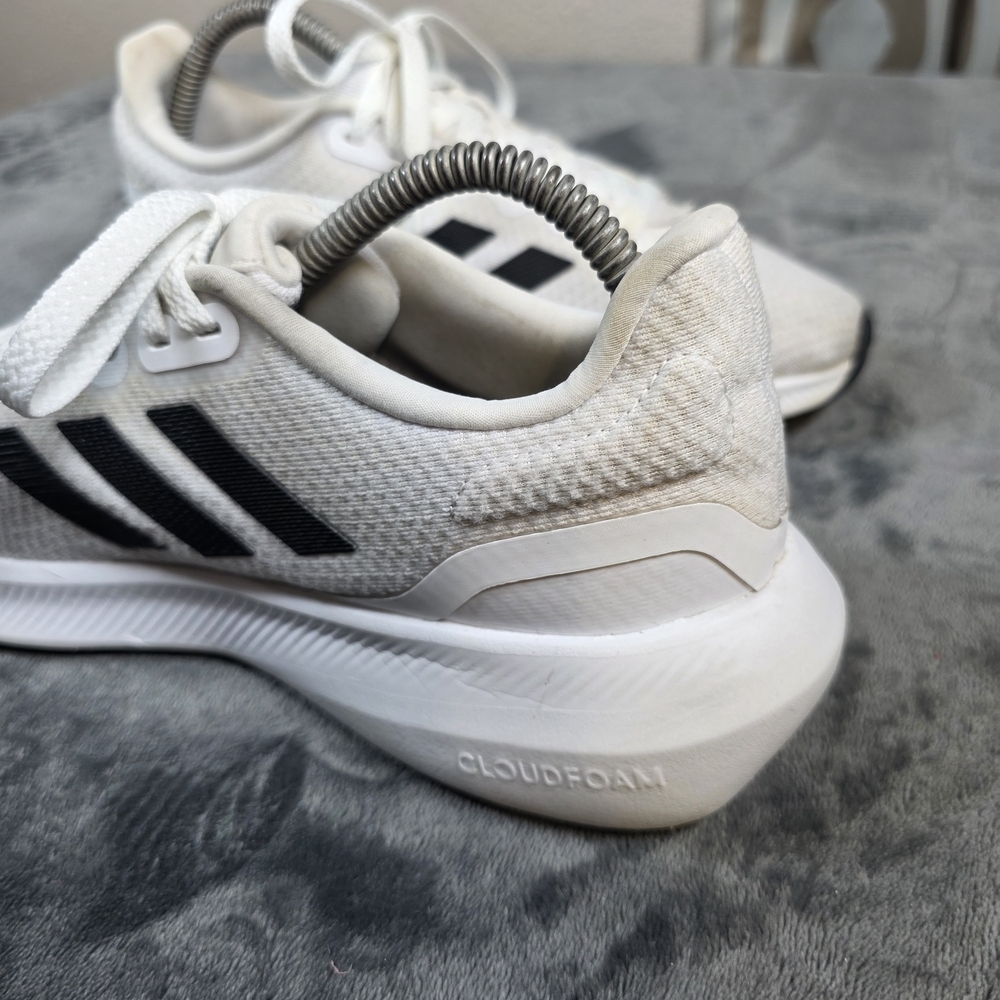 Adidas Runfalcon 3 Womens Size 8.5 White Black Athletic Running Shoes Sneakers - Picture 6 of 10
